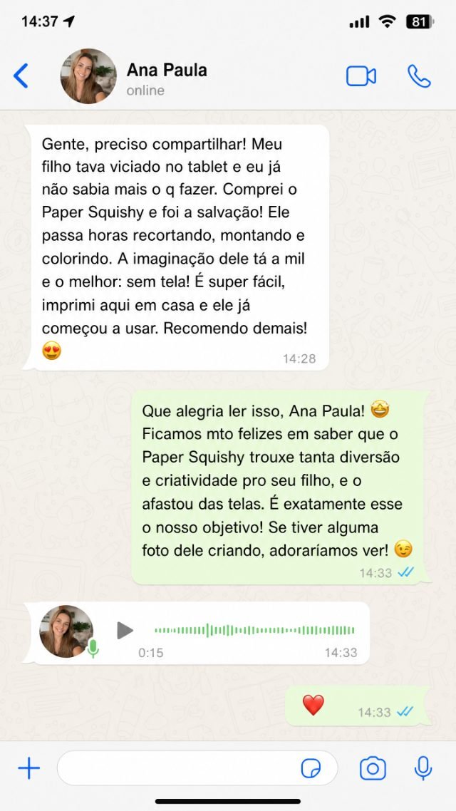 Print de conversa real no WhatsApp 1