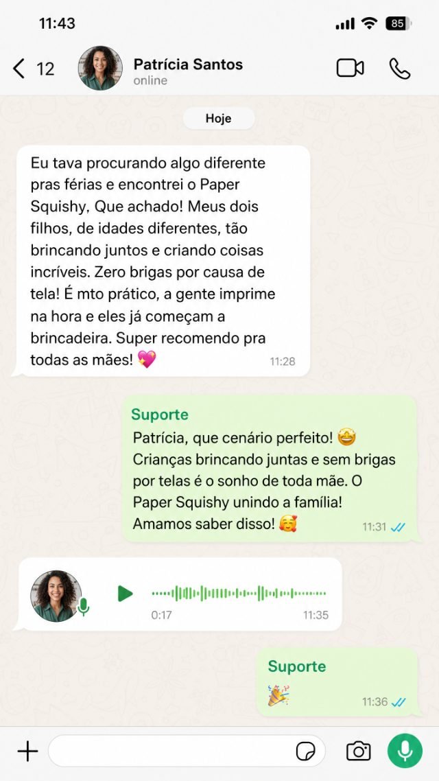 Print de conversa real no WhatsApp 5