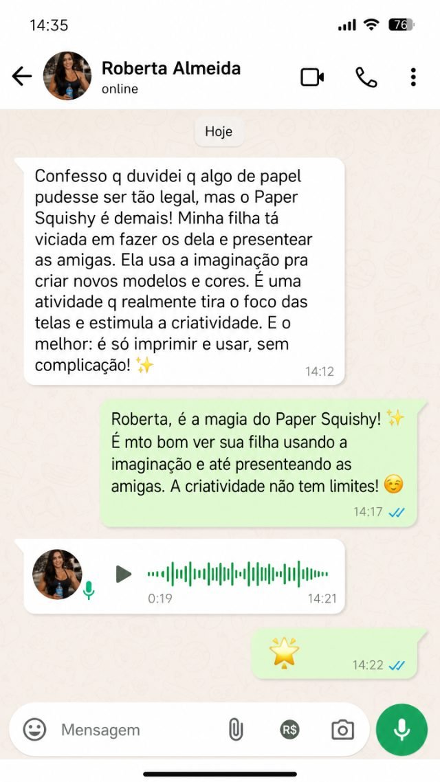 Print de conversa real no WhatsApp 6